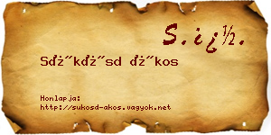 Sükösd Ákos névjegykártya