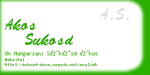 akos sukosd business card